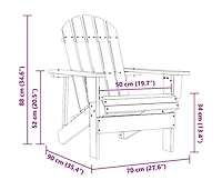 Patio Adirondack Chair Solid Fir Wood Pink