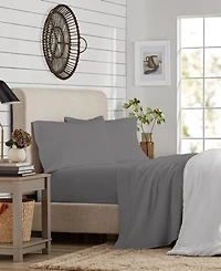 Purity Home 300 Thread Count Brushed Cotton Percale 3-Pc. Sheet Set, Twin