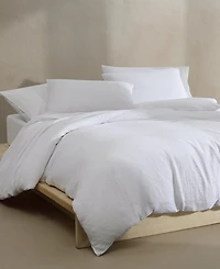 Closeout! Calvin Klein Seersucker 3 Piece Duvet Cover Set, Queen