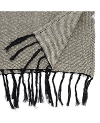 Saro Lifestyle Crafted Multi-Pattern Fringed Table Runner, 16"x72"