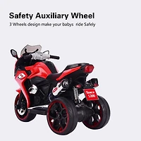 Streamdale Furniture 12V Kids Electric Motorcycle with Three Lighting Wheels