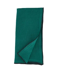 Saro Lifestyle Stonewashed Stitch Border Table Napkins Set of 4,20"x20"