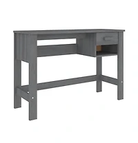 vidaXL Desk Hamar Dark Gray 43.3"x15.7"x29.5" Solid Wood Pine