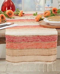 Saro Lifestyle Chic Stripes Table Runner, 16"x72"
