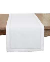 Saro Lifestyle Detailed Edge Embroidery Table Runner, 16"x72"