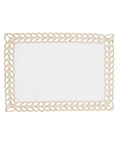 Saro Lifestyle Braided Bliss Border Placemat Set of 4,14"x20"