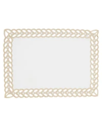 Saro Lifestyle Braided Bliss Border Placemat Set of 4,14"x20"