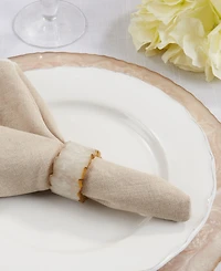 Saro Lifestyle Resin Artistry Napkin Ring Set of 4