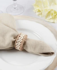 Saro Lifestyle Rope Design Napkin Ring Set of 4