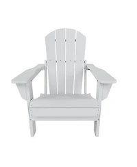WestinTrends 4 Piece Set Classic Folding Adirondack Chair With Footrest Ottoman