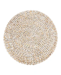 Saro Lifestyle Foil Print Natural Fiber Placemat Set of 4,15"x15"