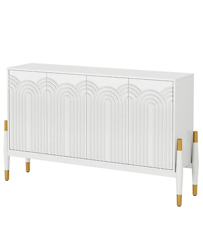 Tribesigns Sideboard Buffet Cabinet with Storage, 59" Modern Kitchen Storage Cabinet with 4 Doors & Shelves, Accent Console Television Table for Livin