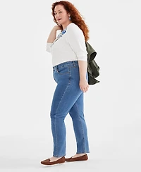 Style & Co Plus High-Rise Straight-Leg Jeans