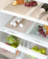Design Imports Fridge Liner Collection Non-Adhesive, Cut to Fit, 12x24", Stone Herringbone, 6 Piece