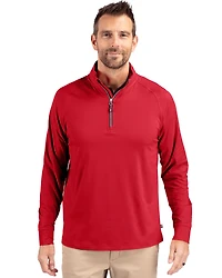 Cutter & Buck Adapt Eco Knit Stretch Recycled Mens Big and Tall Quarter Zip Pullover