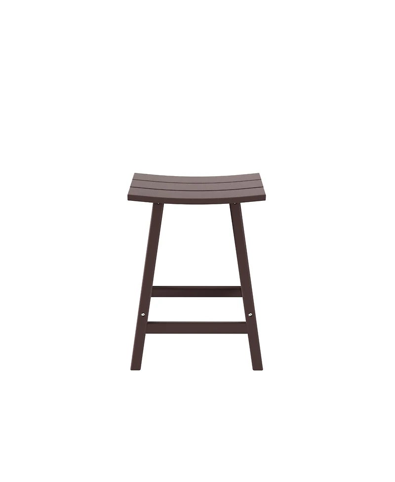 Outdoor Patio Adirondack Counter Height Stool Chair Set of 2