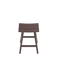 WestinTrends Outdoor Patio Adirondack Bar Height Stool Saddle Seat Chair Set of 2