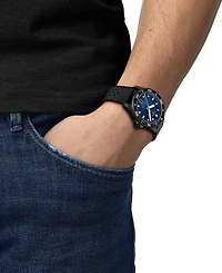 Tissot Men's Swiss Automatic Seastar 1000 Powermatic 80 Black Synthetic Strap Watch 40mm