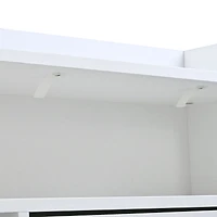 Streamdale 2-Tier Shoe Cabinet with 4 Flip Drawers, White