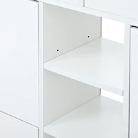 Streamdale 2-Tier Shoe Cabinet with 4 Flip Drawers, White