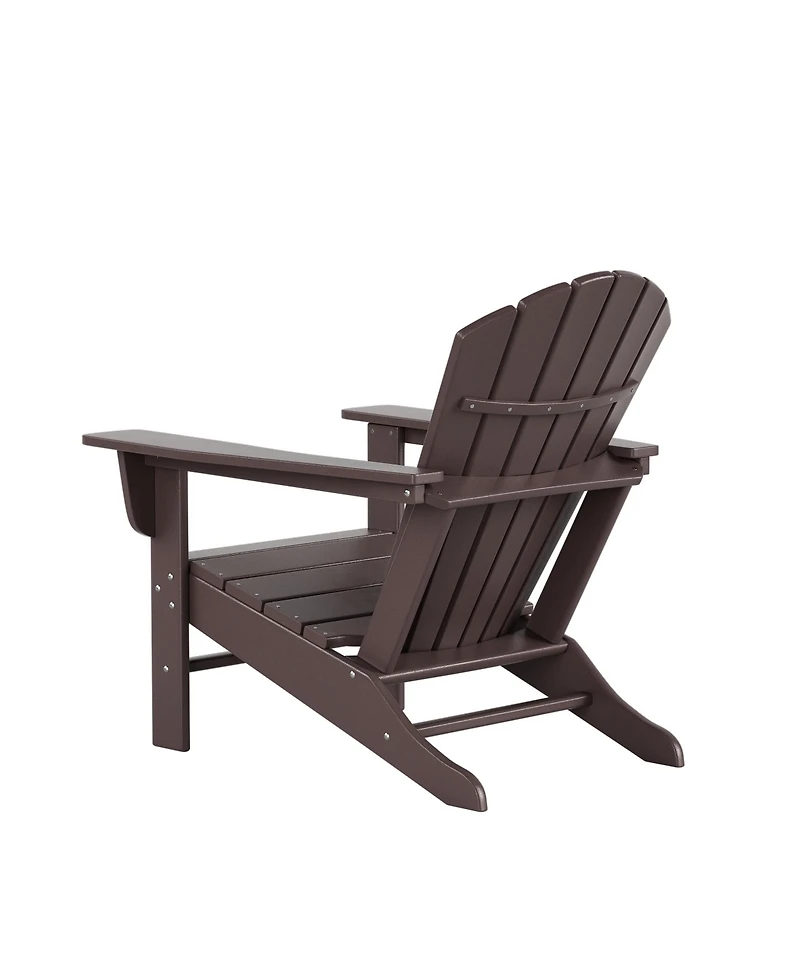 WestinTrends Outdoor Adirondack Chair With Footrest Ottoman Set
