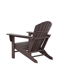 WestinTrends Outdoor Adirondack Chair With Footrest Ottoman Set
