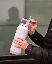 Grosche Alpine Flip 'N Sip Insulated, Leakproof Water Bottle with Straw