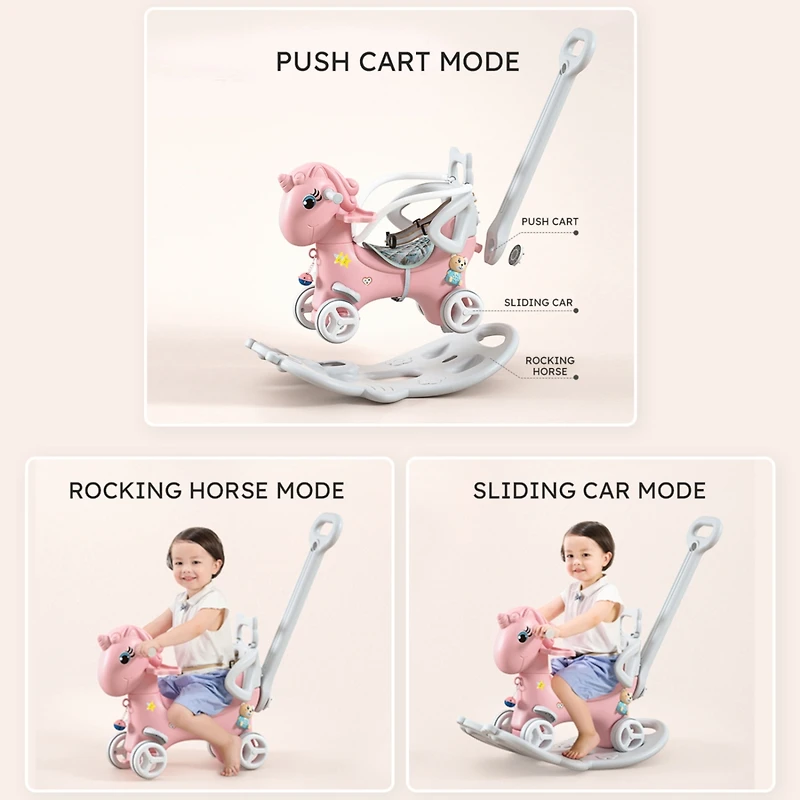 Streamdale Toddler Rocking Horse & Unicorn Balance Bike