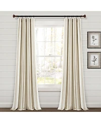Lush Decor Farmhouse Stripe Yarn Dyed Cotton Window Curtain Panels