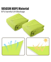2 Pack 20x16 Ft 97% Uv Block Rectangle Sun Shade Sail Canopy Outdoor Patio Yard