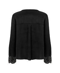 Nocturne Women's Stone Embroidered Blouse