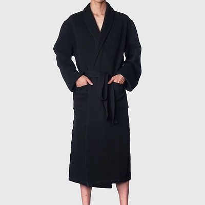 Alpine Swiss Men's Cotton Blend Shawl Robe Lightweight Kimono Knit Spa Bathrobe