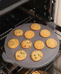 Old Stone inch Glazed Round Pizza Stone With Handles Heat resistant up to 1,100°F. Ideal for use in residential ovens, pizza ovens