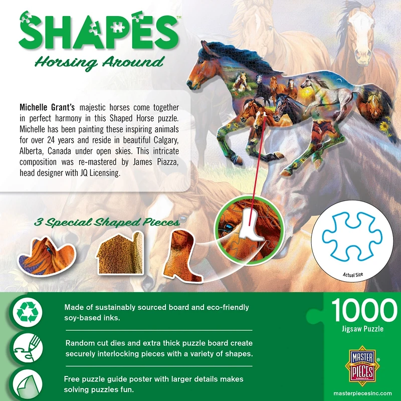 Shapes - Horsing Around 1000 Piece Shaped Jigsaw Puzzle