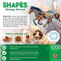 Shapes - Horsing Around 1000 Piece Shaped Jigsaw Puzzle