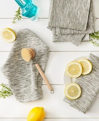 Design Imports Cotton Kitchen Collection Absorbent Tonal Waffle, Sage, Dishcloth Set, 12x12", 6 Piece