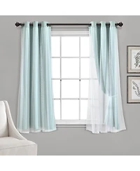Lush Decor Grommet Sheer Panels With Insulated Blackout Lining