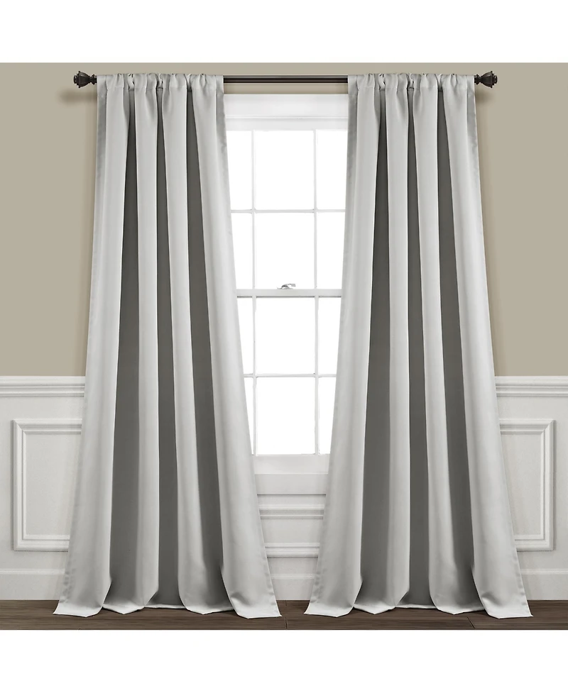 Lush Decor Insulated Rod Pocket Blackout Window Curtain Panels