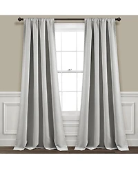 Lush Decor Insulated Rod Pocket Blackout Window Curtain Panels