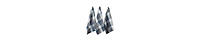 Design Imports Tri-Color Check Collection Kitchen, Dishtowel Set, French Blue, 3 Piece