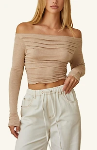 Crescent Women's Tania Off Shoulder Knit Top