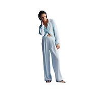 Nocturne Women's Textured Blouse with Front Knot