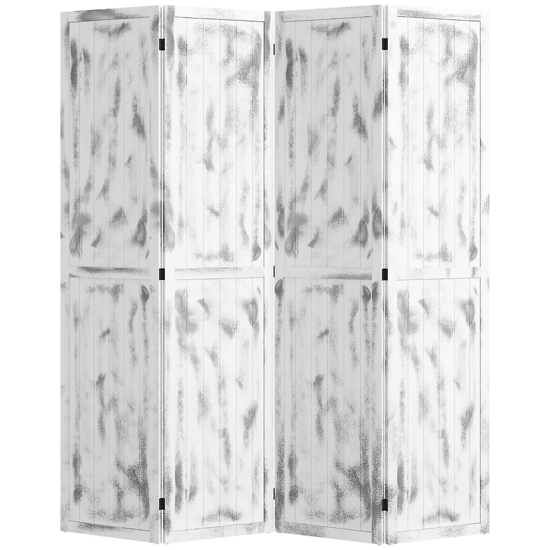 Homcom 5.5' 4 Panel Room Divider Folding Privacy Screen Panels,