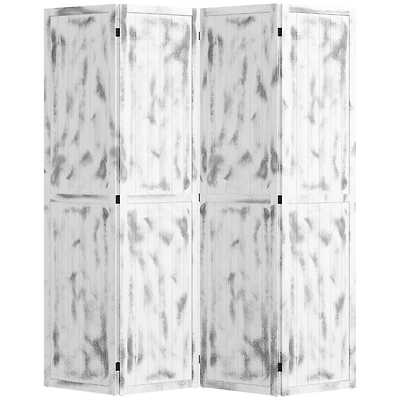 Homcom 5.5' 4 Panel Room Divider Folding Privacy Screen Panels,