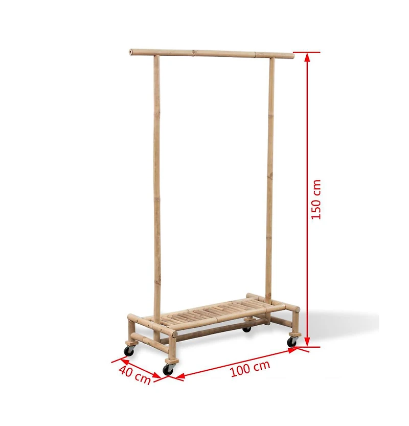 vidaXL Bamboo Clothes Rack