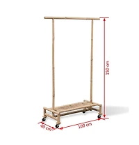vidaXL Bamboo Clothes Rack