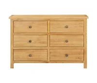 Chest of Drawers 41.3"x13.2"x28.7" Solid Oak Wood