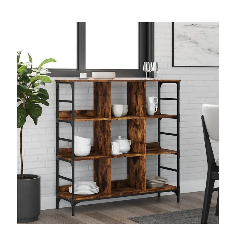 Sideboard Smoked Oak 40.2"x12.6"x40.7" Engineered Wood