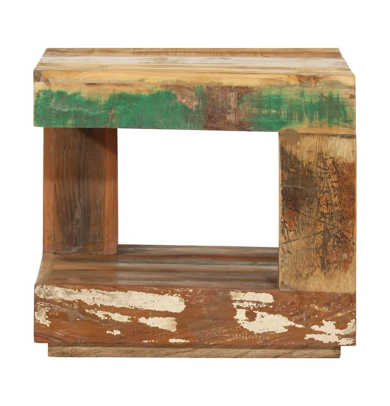 vidaXL Coffee Table 17.7"x17.7"x15.7" Solid Wood Reclaimed