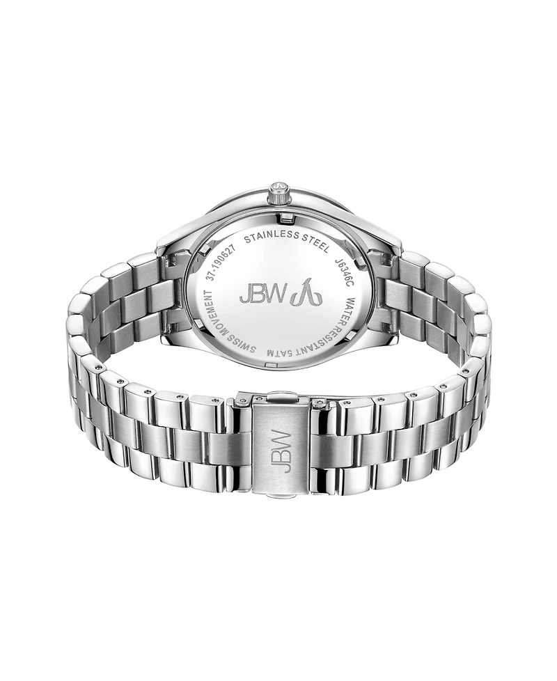 Jbw Women's Cristal Diamond (1/8 ct.t.w.) Stainless Steel Watch
